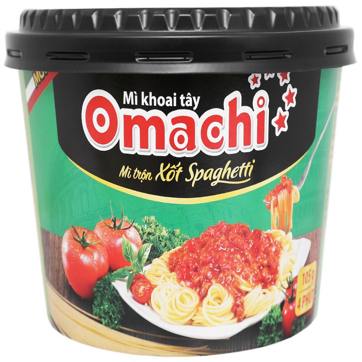 Thùng 12 hộp mì trộn Omachi xốt Spaghetti 105g