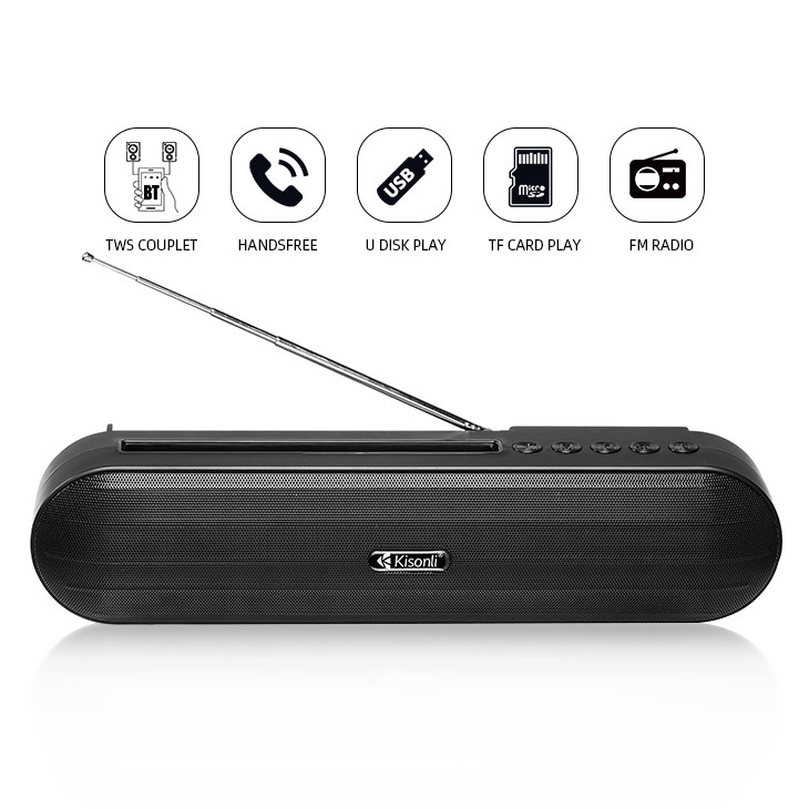 Loa bluetooth soundbar Kisonli KS-1988 siêu trầm TWS