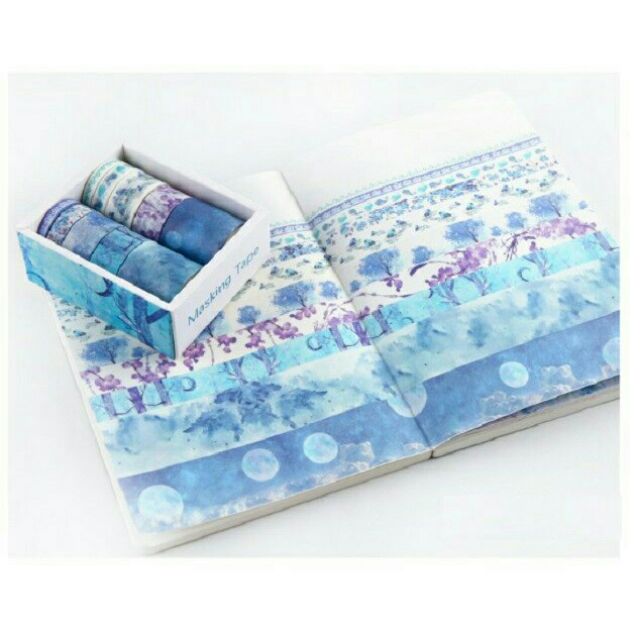 1k  DEAL HOTCombo Hộp Băng Dính Washi Tape Set 10 Cuộn nhiều mẫu ĐỢT 2