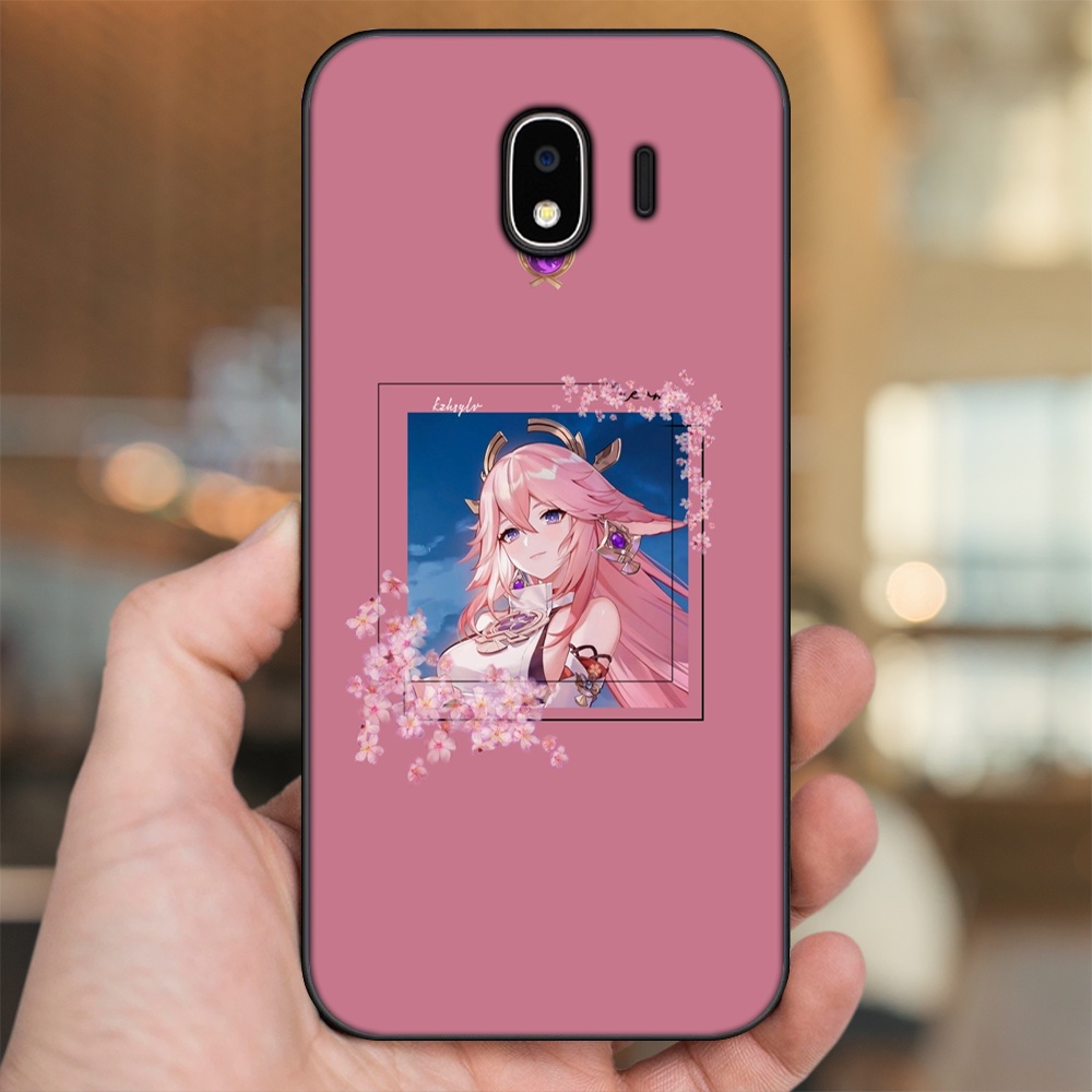 Ốp lưng Samsung J4 viền đen in hình Yae Miko Genshin Impact