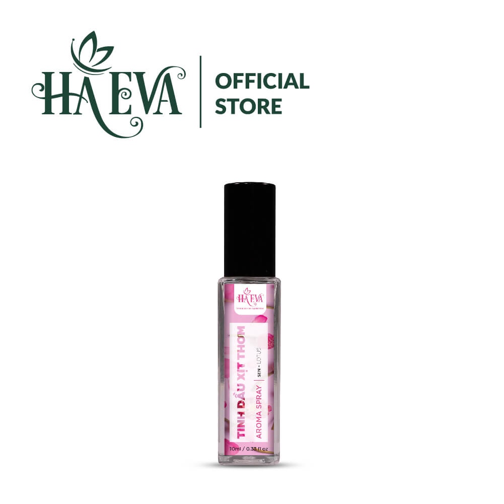 Tinh dầu xịt thơm Sen Haeva 10ml, 100% Thiên Nhiên, giúp khử mùi, làm thơm, giúp giảm căng thẳng, thư giãn