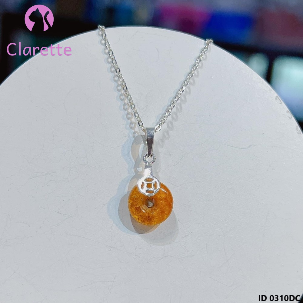Dây chuyền bạc mặt đồng điếu đá ưu linhh Clarette 0310DC