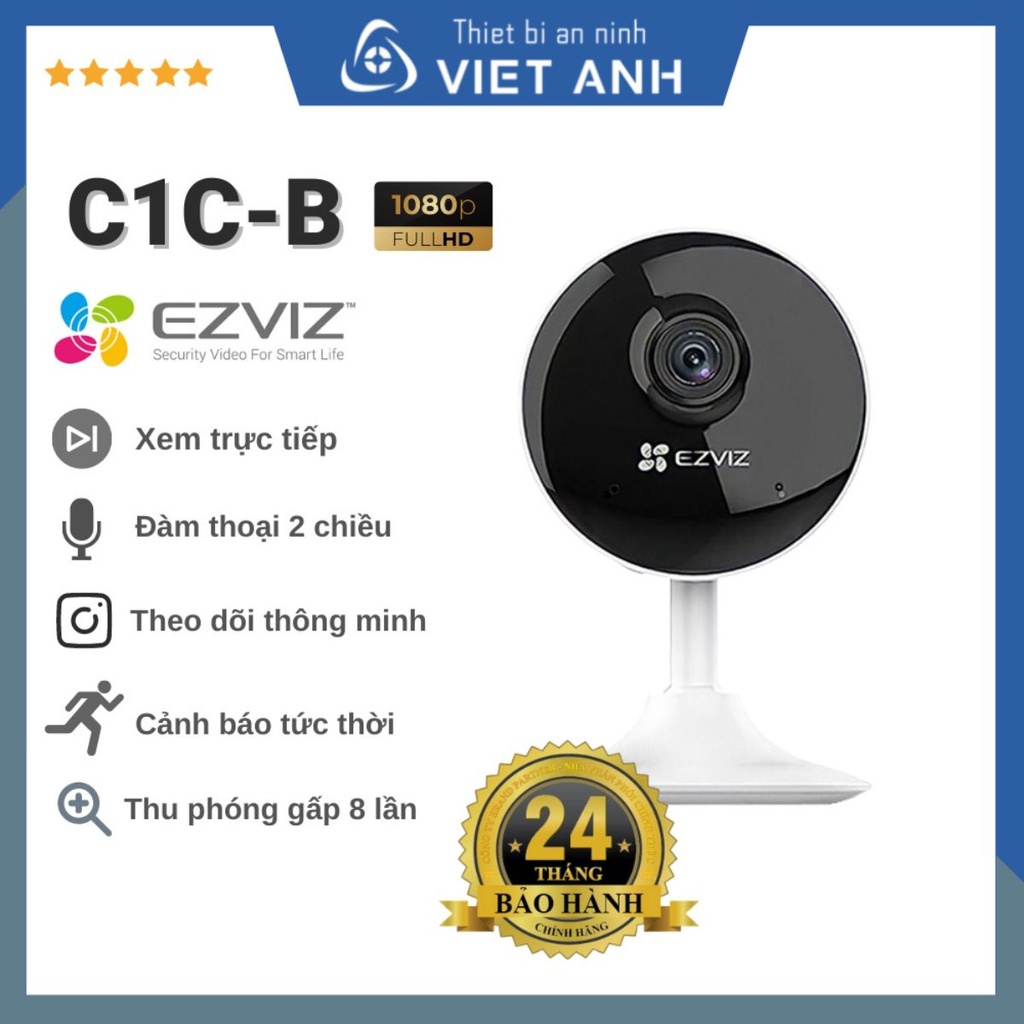 Camera mini wifi Ezviz C1C-B 1080P 2MP không dây hàng chính hãng bảo hành 2 năm
