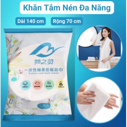 Khăn tắm viên nén du lịch  dùng một lần, Khăn tắm cotton tiện lợi