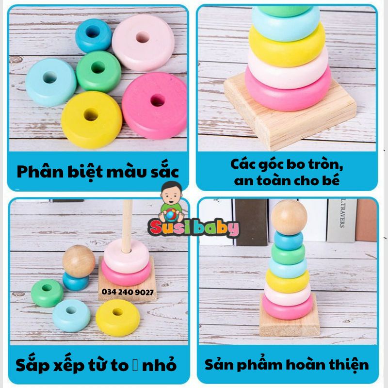 Đồ chơi gỗ Montessori rèn luyện tư duy - Đồ chơi giáo dục sớm