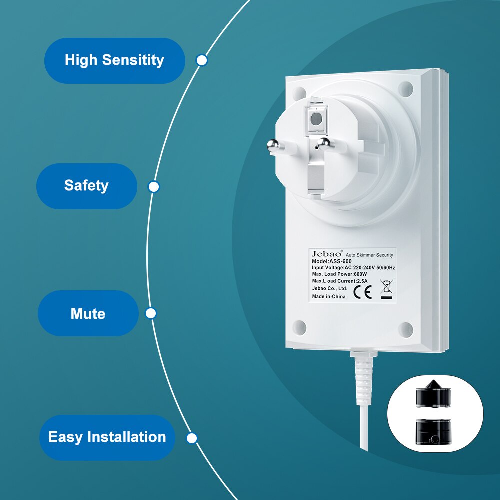Auto Skimmer Security ASS 600 Jebao Cảm biến chống tràn skimmer bảo vệ hệ thống bể cá biển