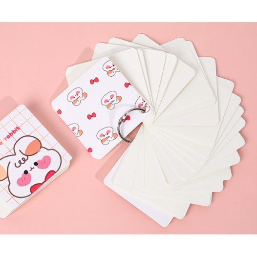 Flashcard Học Từ Vựng Vuông Hình Con Vật Cute ( 80 tờ) Nhiều mẫu