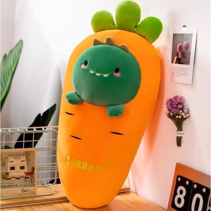 Gấu Bông Trái Cây Cà Rốt Hình Mặt Thú Cưng Size 45cm-30cm