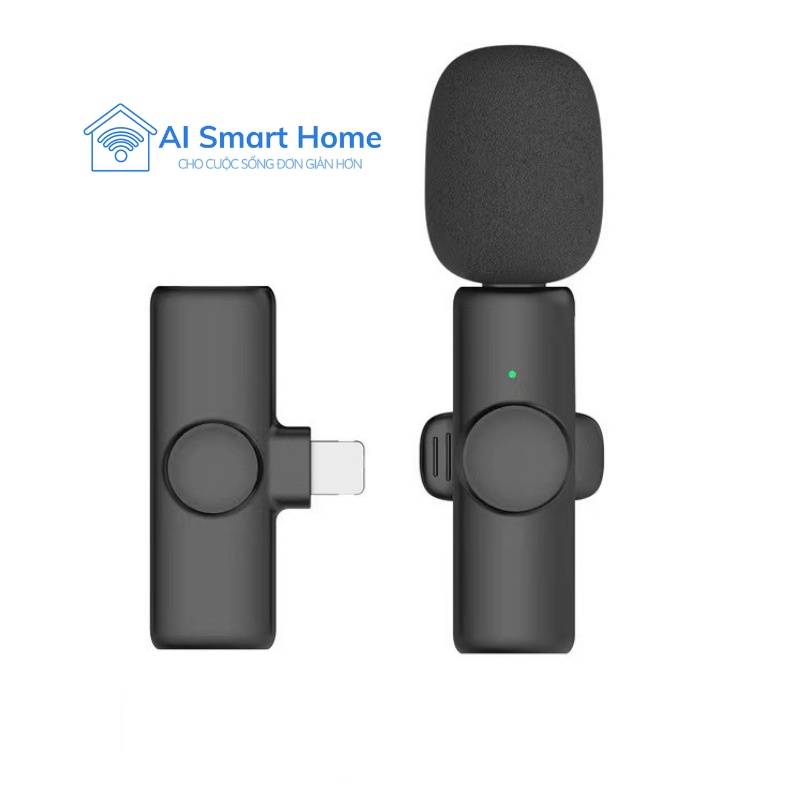 Micro Thu Âm Cài Áo Không Dây K1 Kết Nối Bluetooth Với Điện Thoại Iphone, Samsung - AI Smart Home Shop