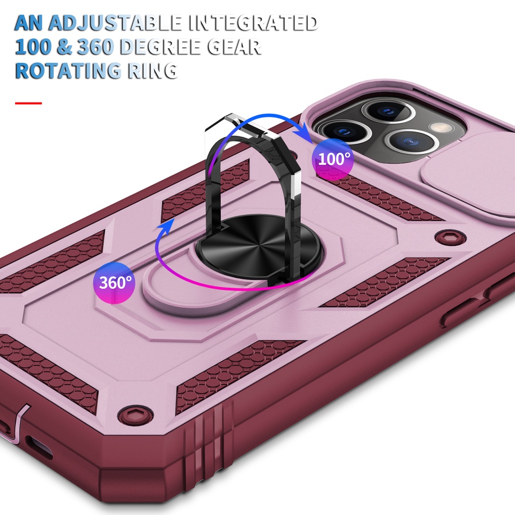 Ốp điện thoại chống sốc có nắp trượt đựng thẻ thích hợp cho iphone x xr xs max 6 6s 7 8 plus 11 12 13 pro max 13 mini