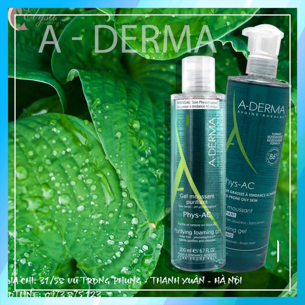 Sữa rửa mặt da dầu mụn - A-Derma Purifying Foaming gel Phys-AC 400ml