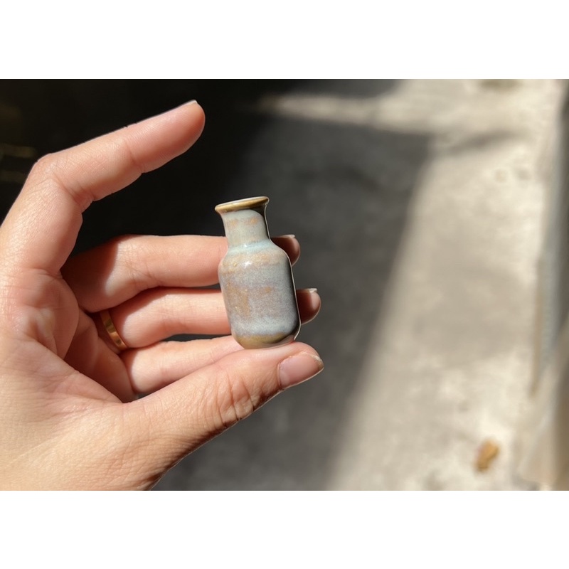 Bình lọ gốm có quai rót được mini cho nấu ăn mini, nhà búp bê