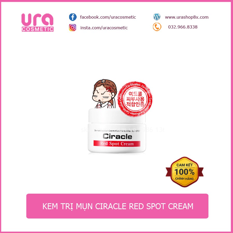 Kem làm xẹp mụn bọc, sưng viêm Ciracle Red Spot Cream 30ml