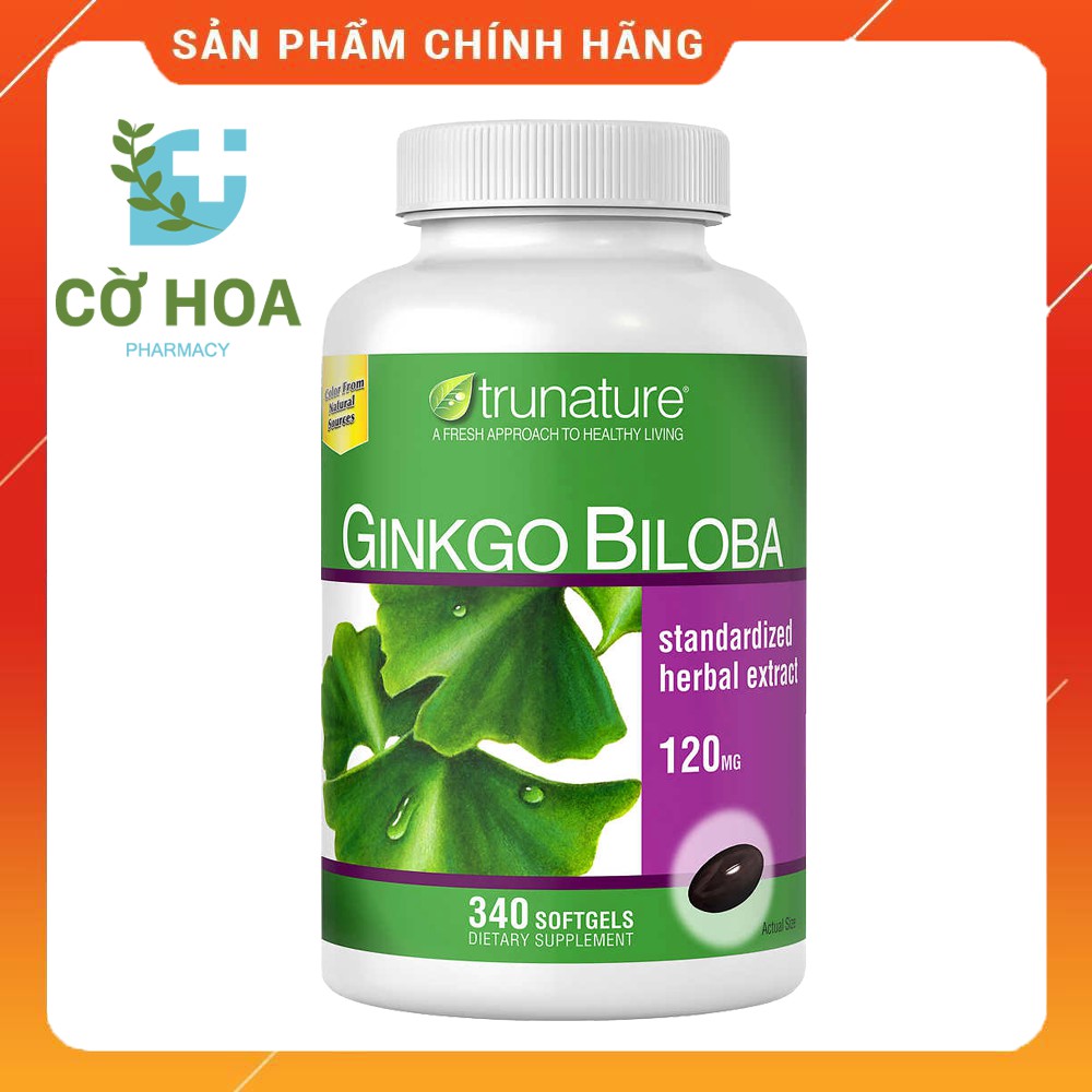 Viên bổ não trunature Ginkgo Biloba 120mg - Hộp 340 viên