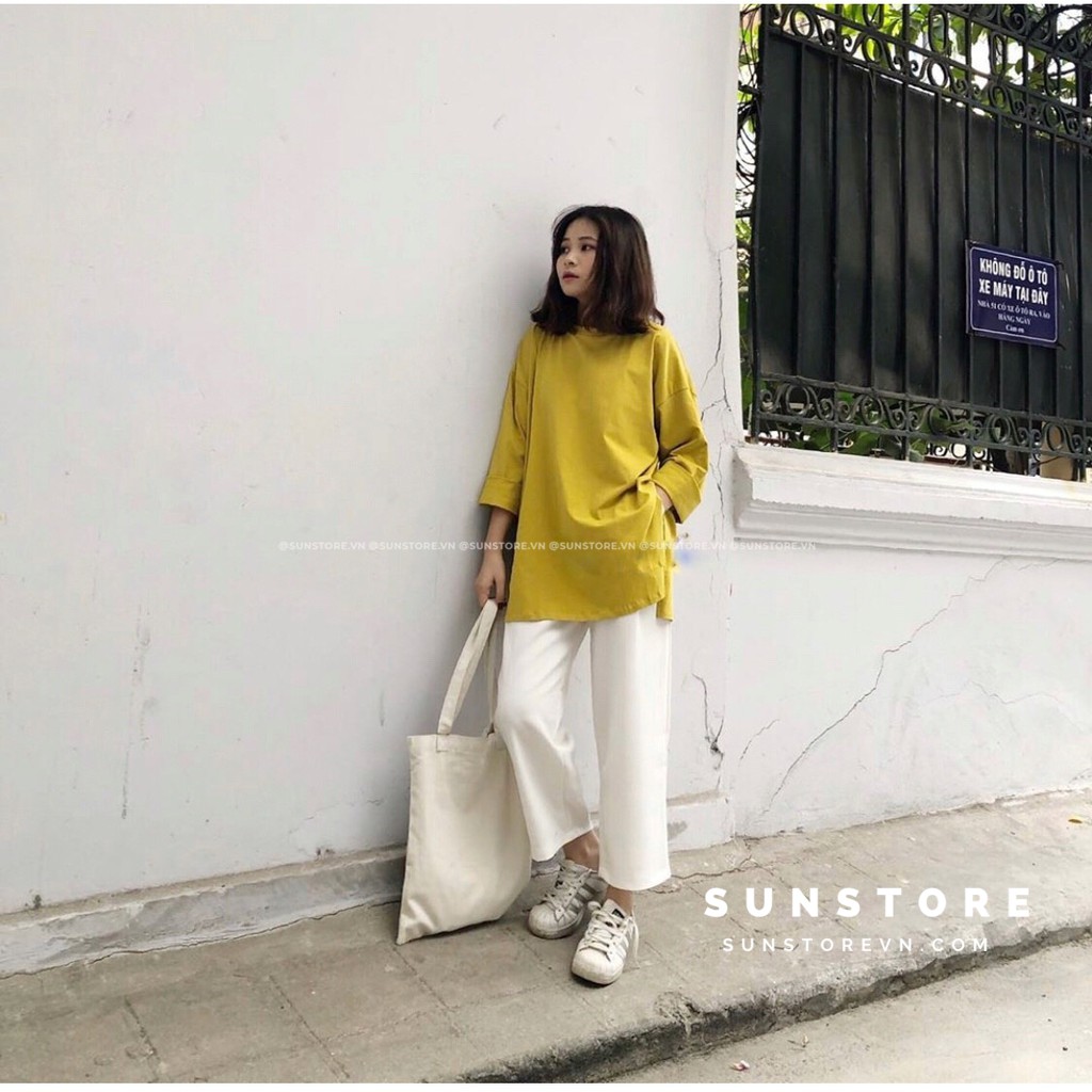 Quần culottes ống suông dáng lửng cạp cao nhiều màu | BigBuy360 - bigbuy360.vn