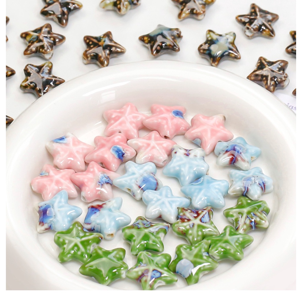 Chuỗi Hạt Sứ Hình Sao Biển Dùng Làm Vòng Tay / Điện Thoại Thủ Công diy