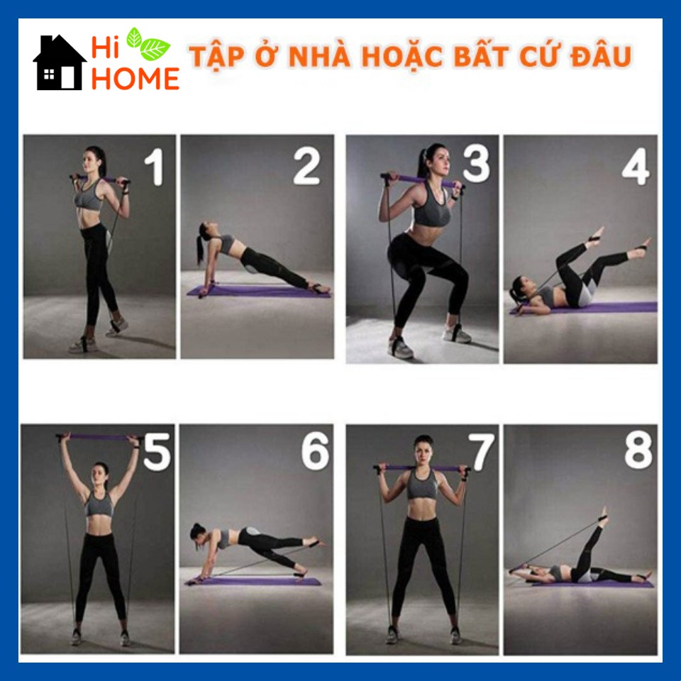 Thanh tập squat cơ mông đùi Pilates đa năng kháng lực tháo lắp dễ dàng tại nhà thay thế thiết bị phòng gym