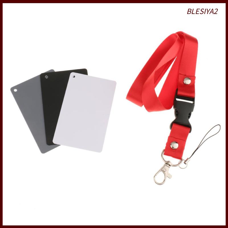 Thẻ Cân Bằng Chụp Ảnh 3 Trong 1 Màu Xám 18% Blesiya2