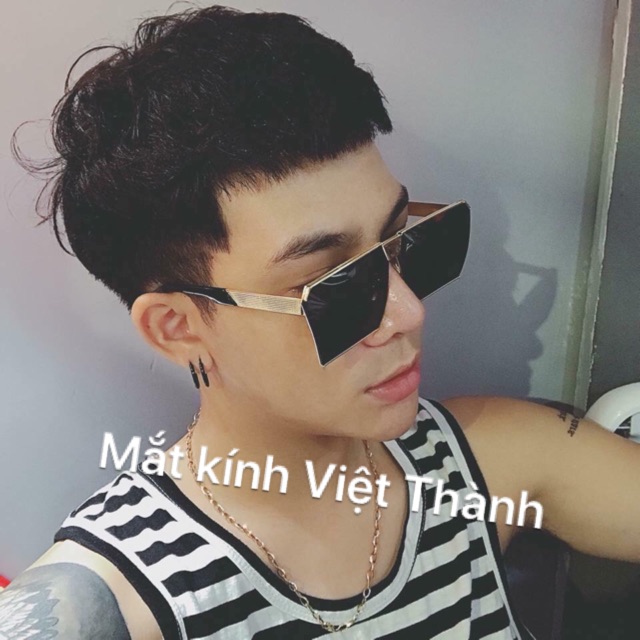 mắt kính mát râm thời trang cực chất vuông phẳng cho nam nữ
