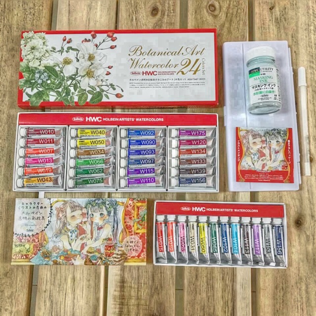 [Set tuýp 5ml ]Màu nước Holbein Artist Watercolor Nhật Bản