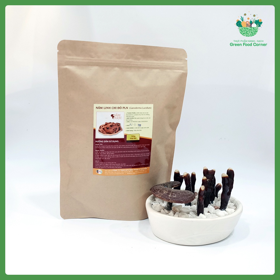 Nấm Linh Chi Cắt Lát Túi 100g - PLN - Nấm Linh Chi Giống Nhật Bản Thái Lát vị đắng nhiều