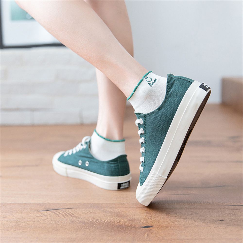 Vớ cổ thấp mềm mại thấm hút mồ hôi thoáng khí họa tiết hoạt hình nhiều màu sắc tuỳ chọn