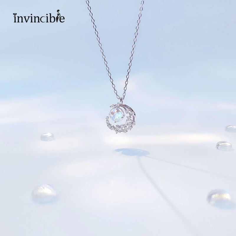 Vòng cổ choker hình mặt trăng đính đá thời trang cho nữ