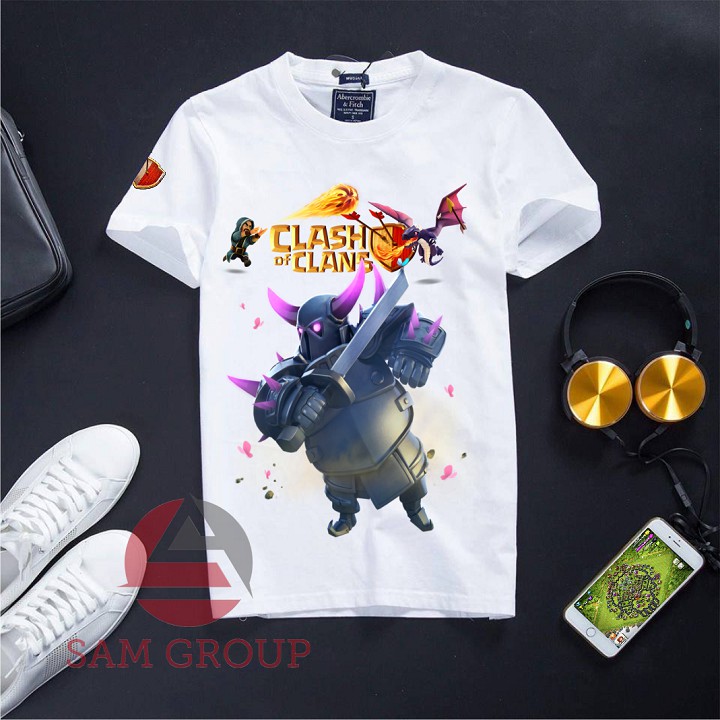 [Giảm giá sốc] Áo Clash of Clans màu trắng cotton cực đẹp - penka