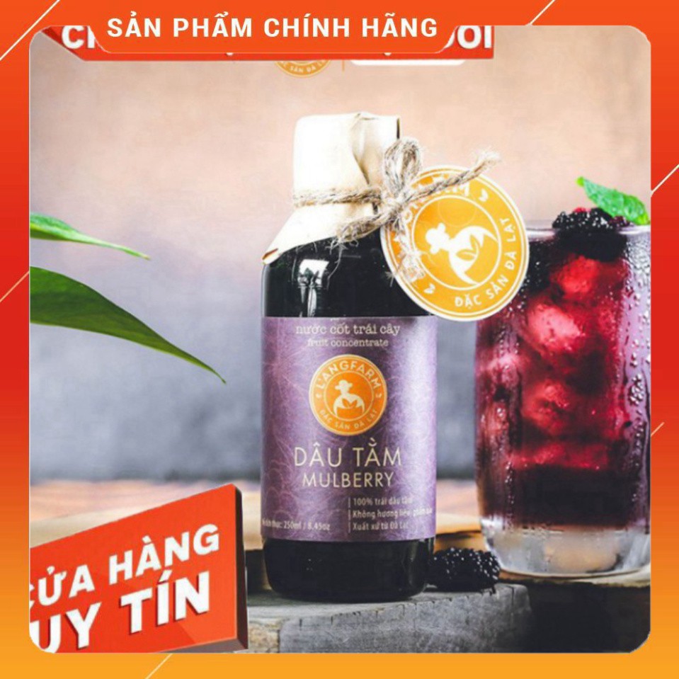 L'angfarm | Nước cốt dâu tằm chai 250ml vệ sinh an toàn thực phẩm ,chế biến từ trái cây tươi ngon.