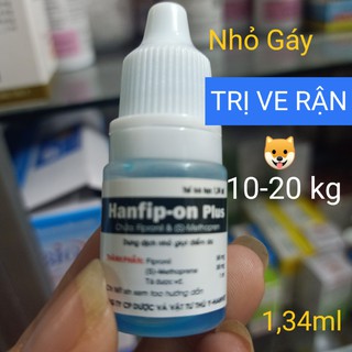 HANFIP-ON PLUS 1,34ml - Nhỏ gáy bọ chét, ve, chấy rận, cái ghẻ dành cho chó 10-20kg