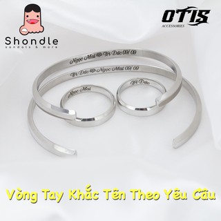 Vòng Tay Khắc Tên Theo Yêu Cầu - Thép Không Rỉ 316L [ BH 1 Năm]