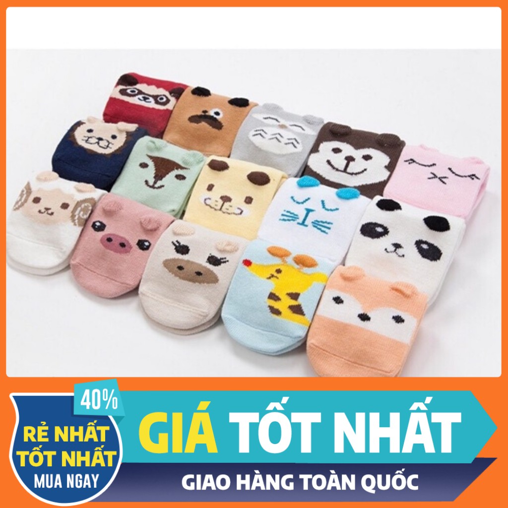 Tất trẻ emCOMBO 12 ĐÔI Tất PONY KID xuất Hàn cổ cao đế chống trơn, trượt cho bé từ 0 - 4 tuổi, TOGABO