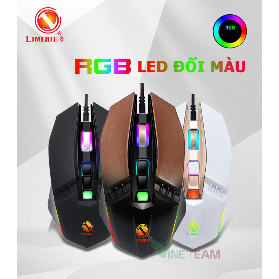 Chuột chuyên game Limeide X2 led RGB Chính hãng -dc3416