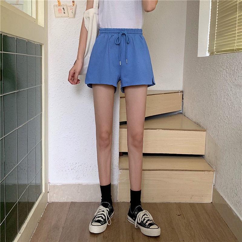 Quần Đùi Thể Thao Ống Rộng Lưng Cao Thời Trang Mùa Hè Cho Nữ