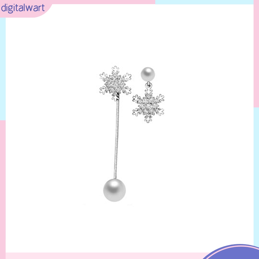 Đôi Khuyên Tai Dài Tạo Hình Hoa Tuyết Thời Trang Cho Nữ