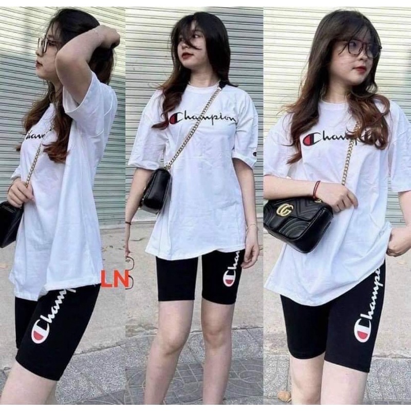 Sét áo cham +quần đùi legging LN11