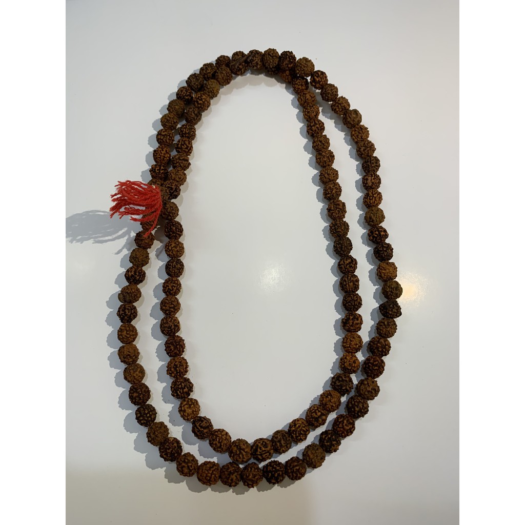 Chuỗi hạt bồ đề kim cang Nepal 108 hạt 8mm màu nâu đỏ tự nhiên