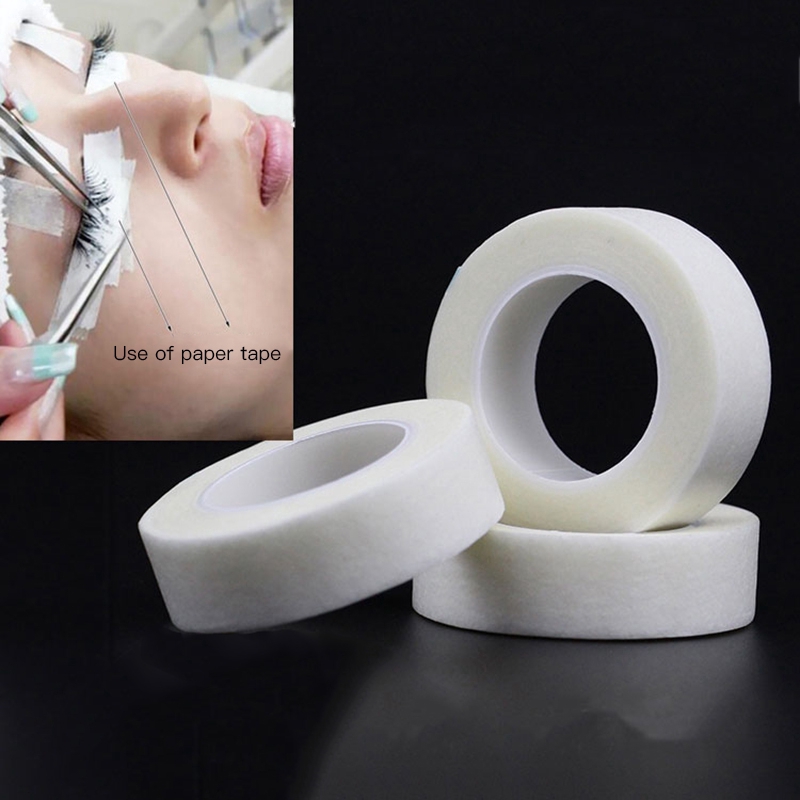 [Hàng mới về] Cuộn băng keo vải không dệt màu trắng chống dị ứng giúp nối mi