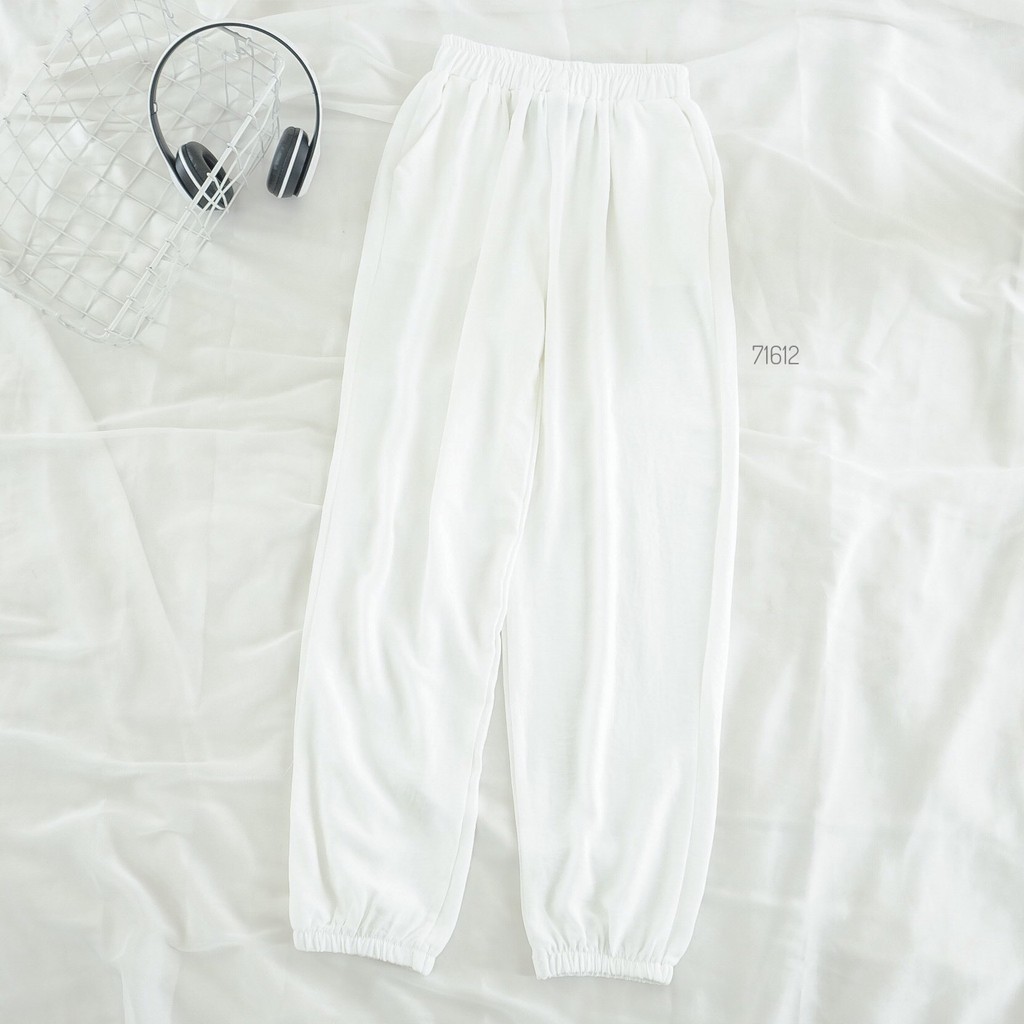 Quần jogger vải đũi Siêu mát bo gấu unisex nhiều màu form rộng ulzzang - Made by ToneOnTone TOT