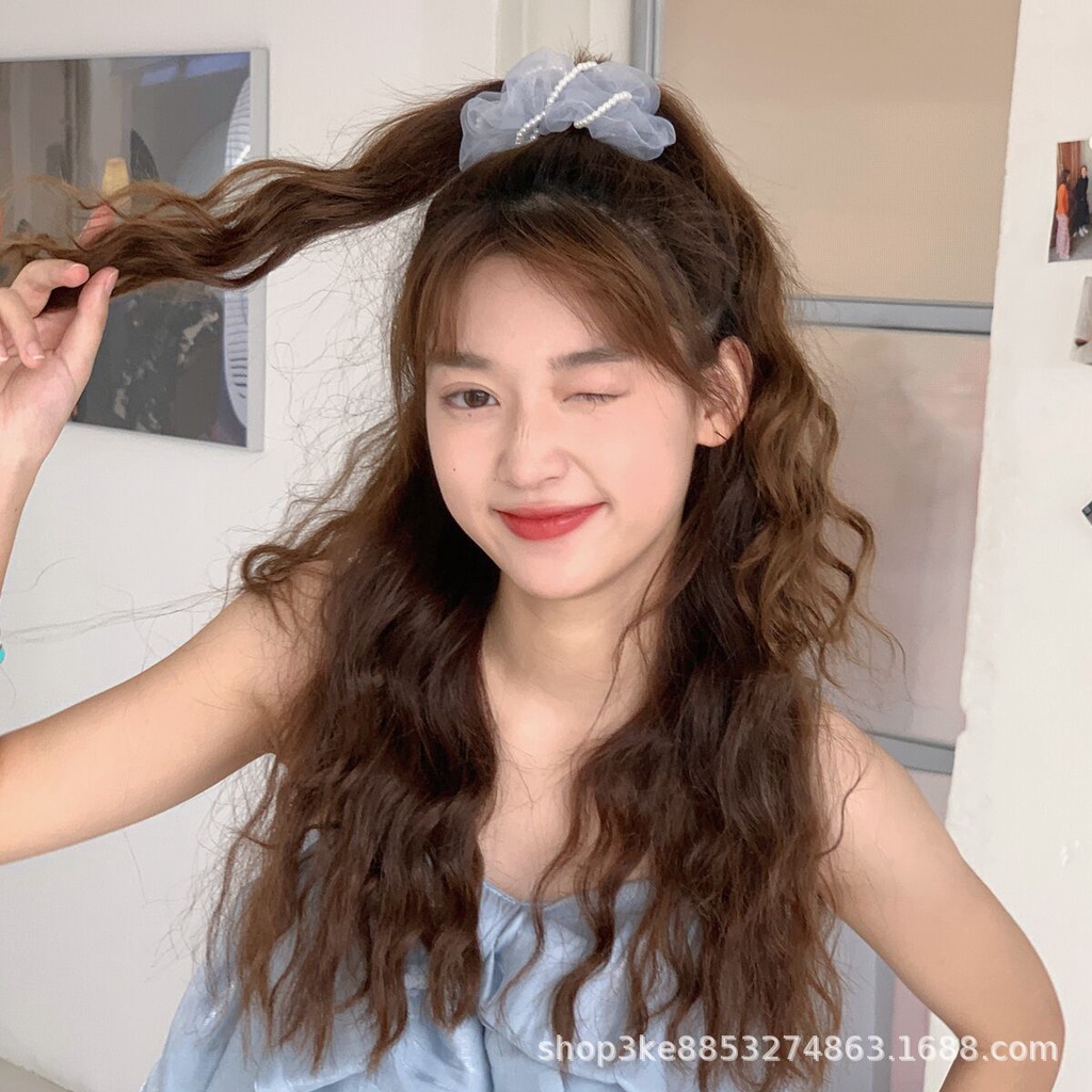 Dây Cột Tóc Co Giãn Đính Ngọc Trai Xinh Xắn Theo Phong Cách 2022