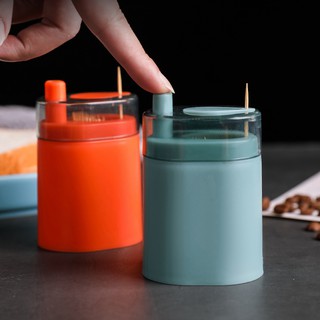 Hộp Đựng Tăm Xỉa Răng Thông Minh Có Nút Nhấn Bật Tăm Lên