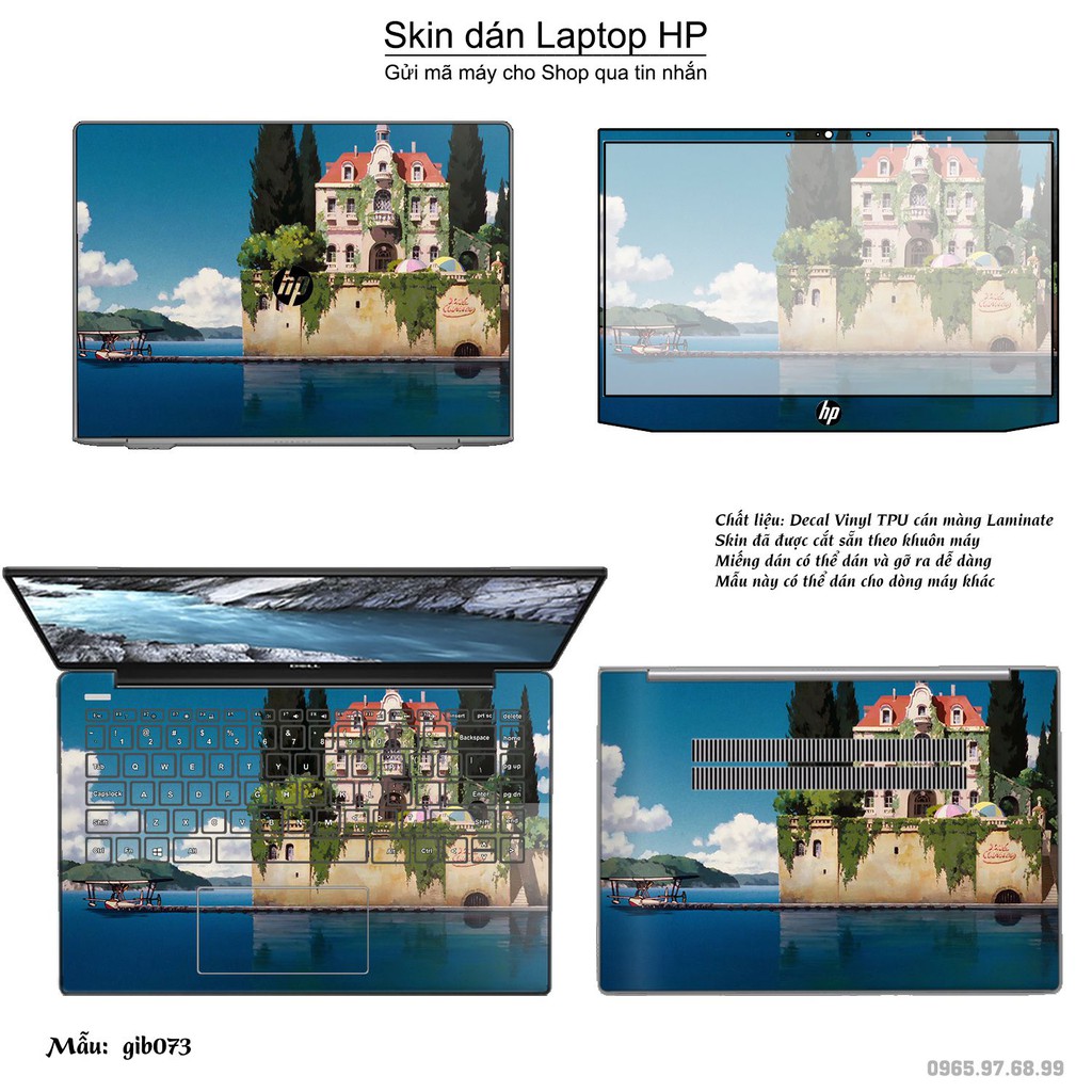 Skin dán Laptop HP in hình Ghibli _nhiều mẫu 11 (inbox mã máy cho Shop)