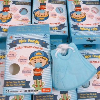 combo 5 hộp khẩu trang 3d trẻ em khánh an hộp 10 cái