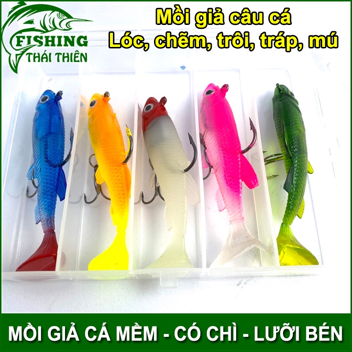 Mồi Giả Cá Giả Loại Mềm Lure Lóc Chẽm 12g 8cm