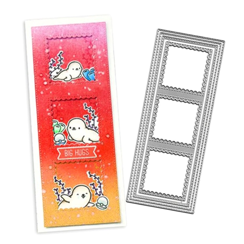 Khuôn Cắt Giấy Kim Loại Mẫu Khung Viền Độc Đáo Thẻ