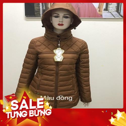 Áo phao nữ dáng dài, áo phao trần ngực ô vuông - SQ: 07 -Hàng nhập khẩu