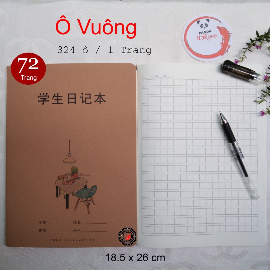 [Giang Nam] Vở Luyện Viết Chữ Hán Giang Nam Thi Tập, Luyện Viết Tiếng Trung Nhật Hàn Siêu Dày 72 Trang