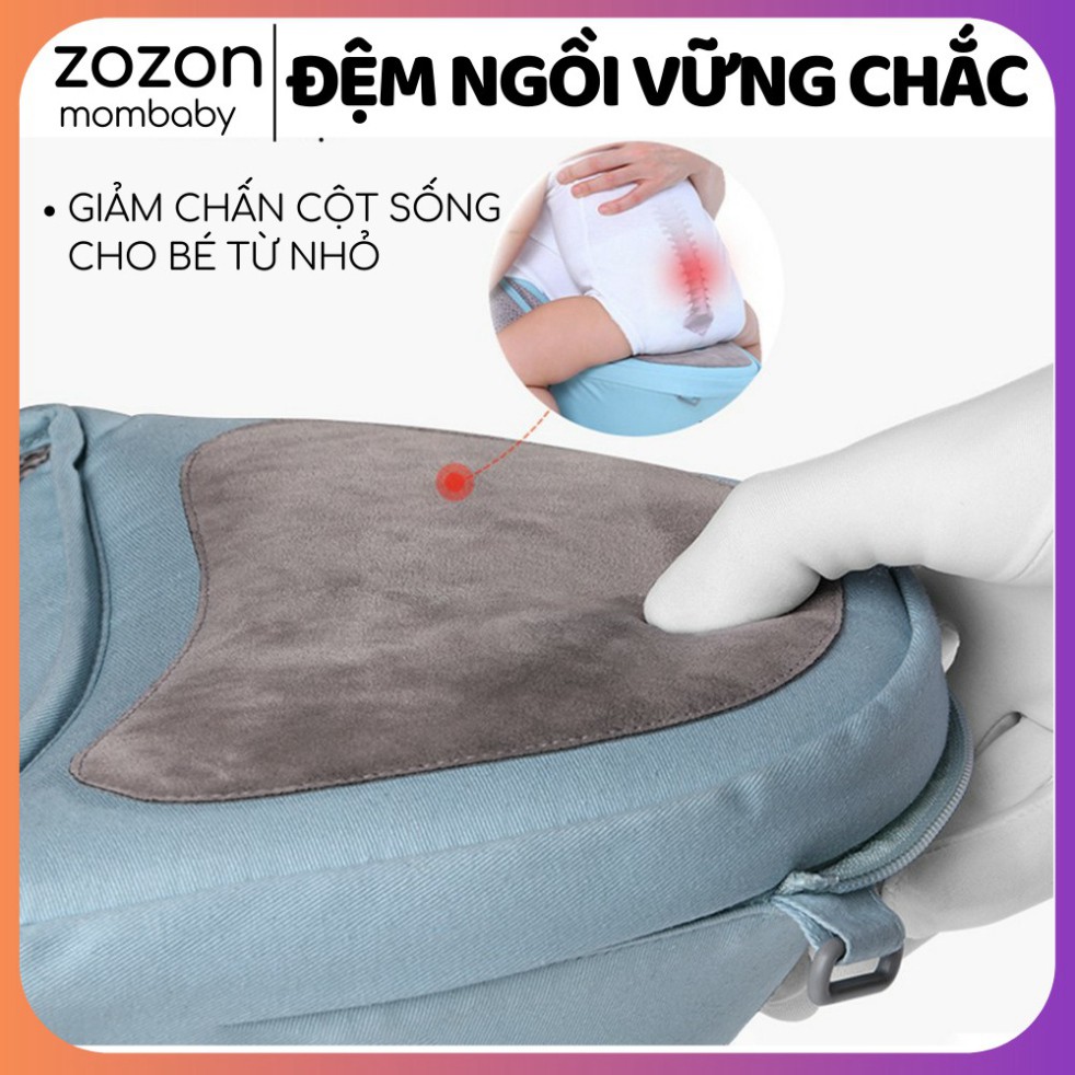 Địu em bé chống gù AAG 6 tư thế ngồi và đeo vai trợ lực cho trẻ sơ sinh, địu cho bé từ 0-36 tháng vải Zozon phân phối "