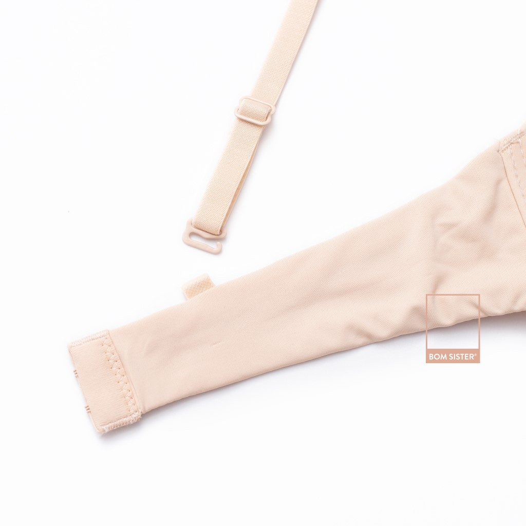 Áo lót mút mỏng không gọng thoải mái màu trơn dây áo liền nâng ngực tự nhiên BOM SISTER A9403 | BigBuy360 - bigbuy360.vn