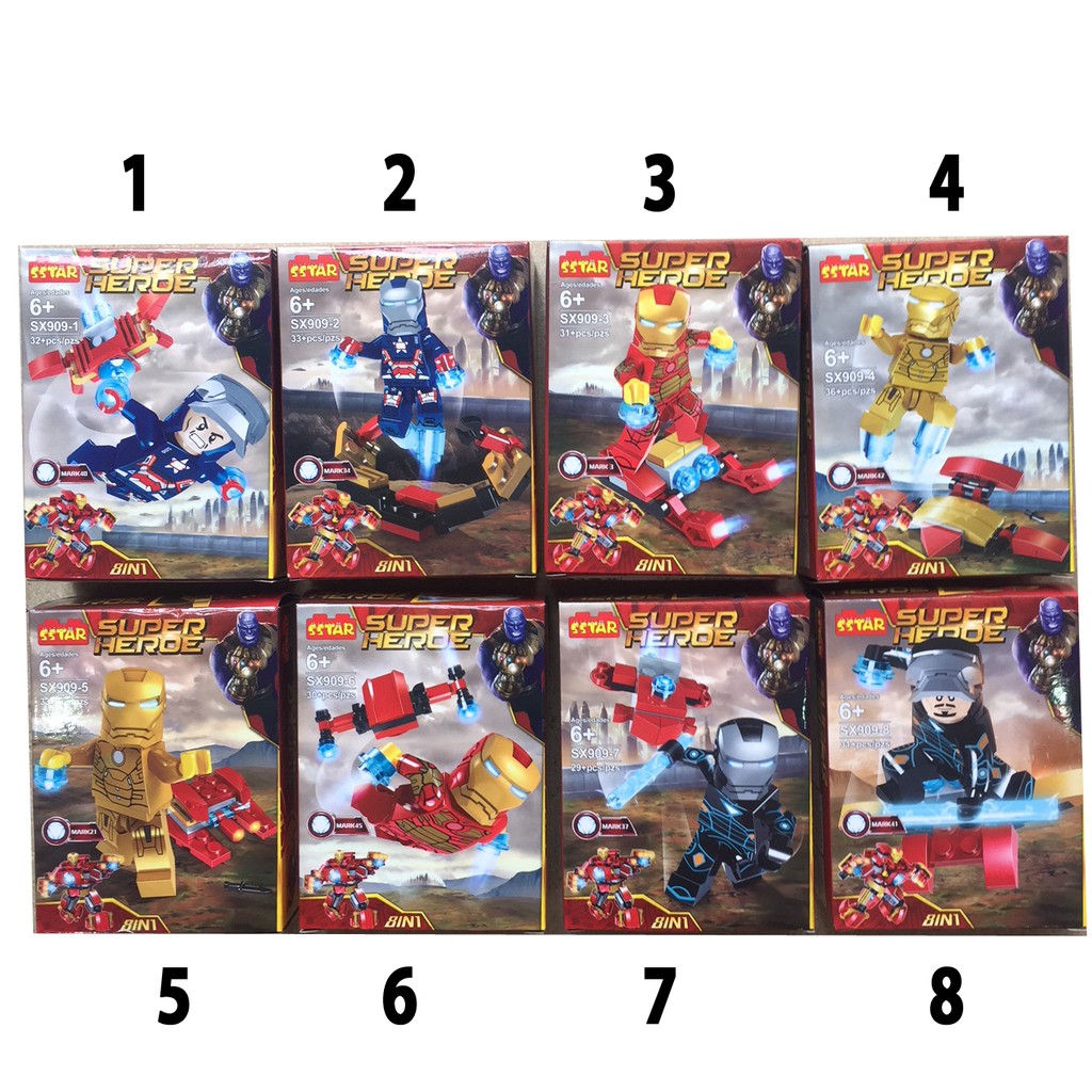 Lego xếp hình Super Heroes - Ironman (có 8 mẫu)